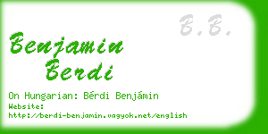 benjamin berdi business card